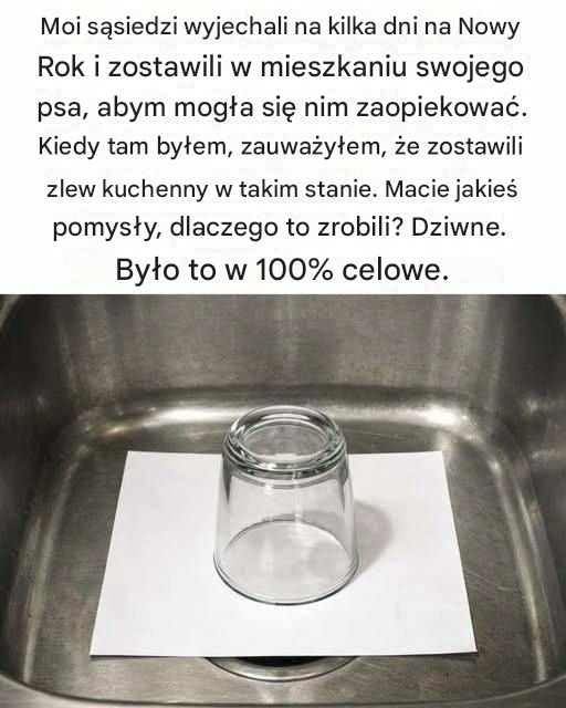 Szklanka do góry dnem w zlewie: cichy trik o sprytnym działaniu