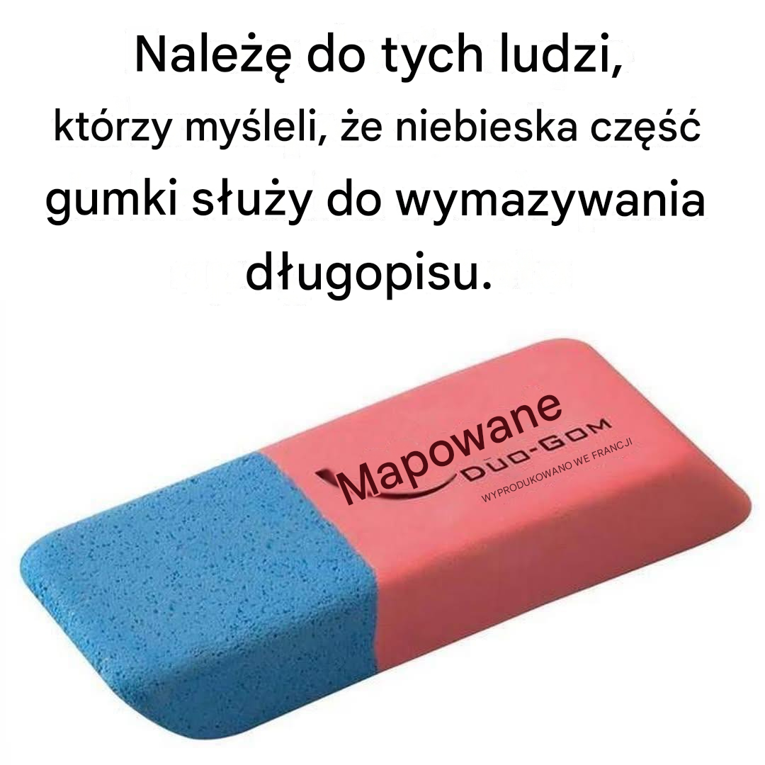 Do czego właściwie służy niebieska część gumki?