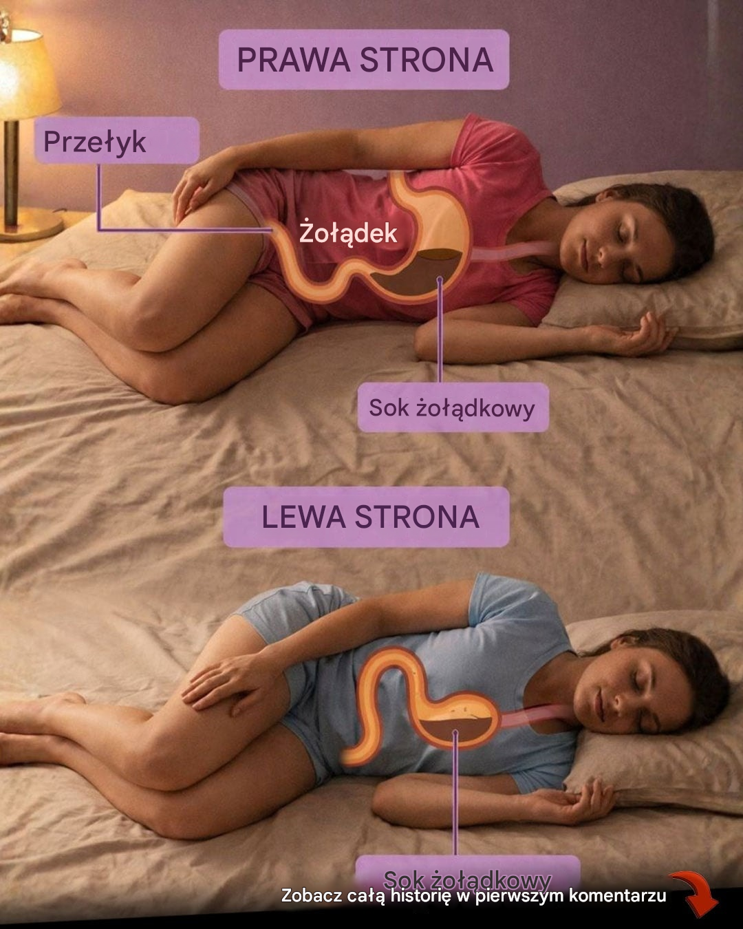 Oto, jak spanie na lewym boku wpływa na zdrowie mózgu, żołądka i układu glimfatycznego