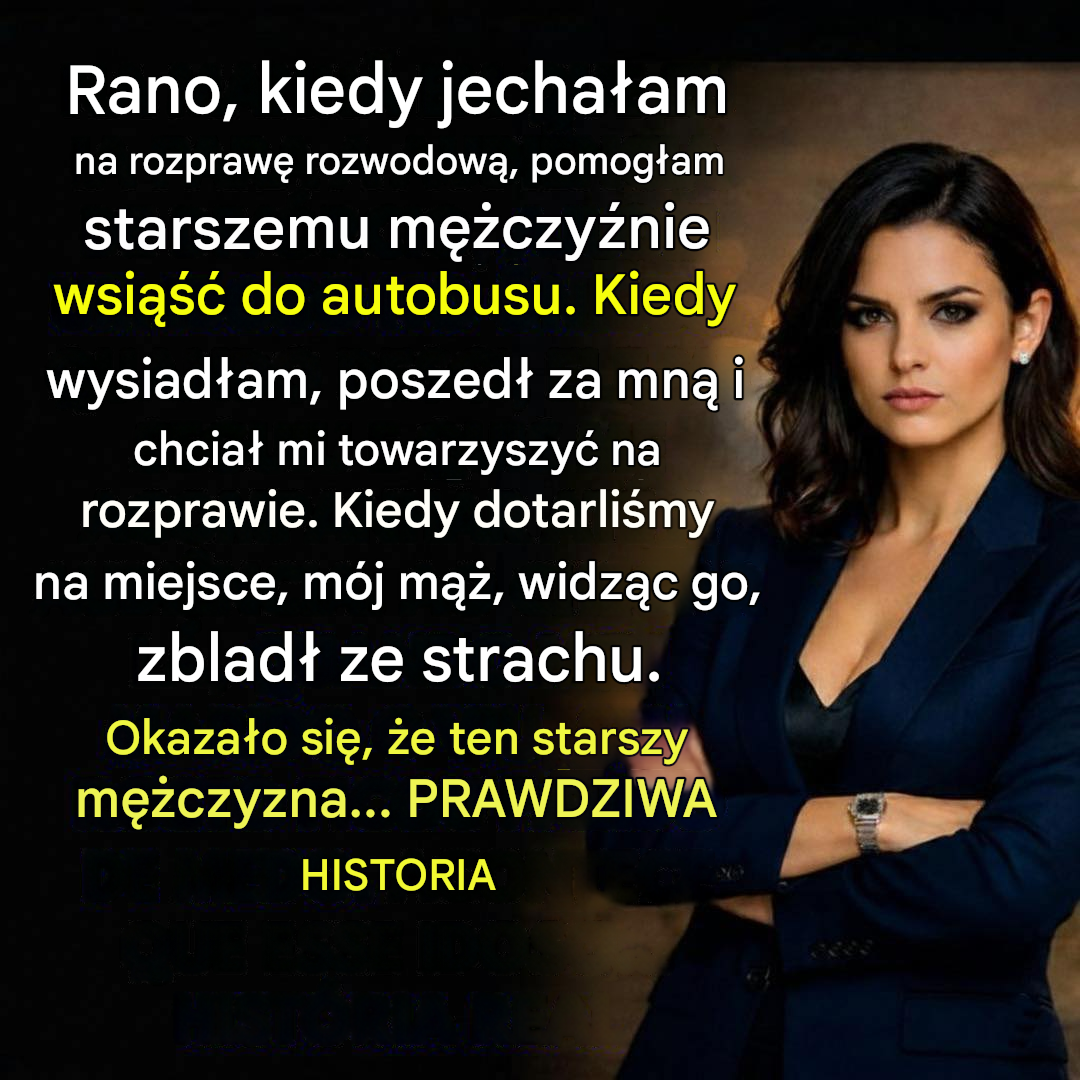 Pomogłam starszemu panu wsiąść do autobusu; był profesorem prawa. Mój arogancki mąż uklęknął, gdy go rozpoznał!