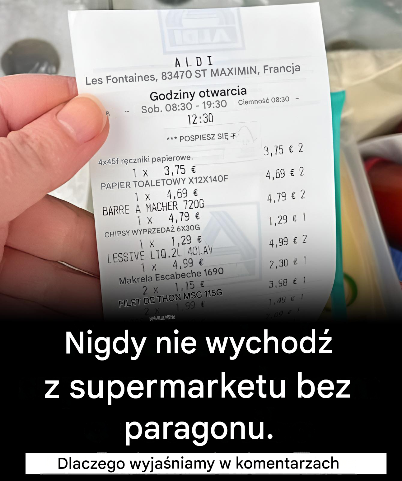 Nigdy nie wychodź z supermarketu bez paragonu: zrozum jego znaczenie.